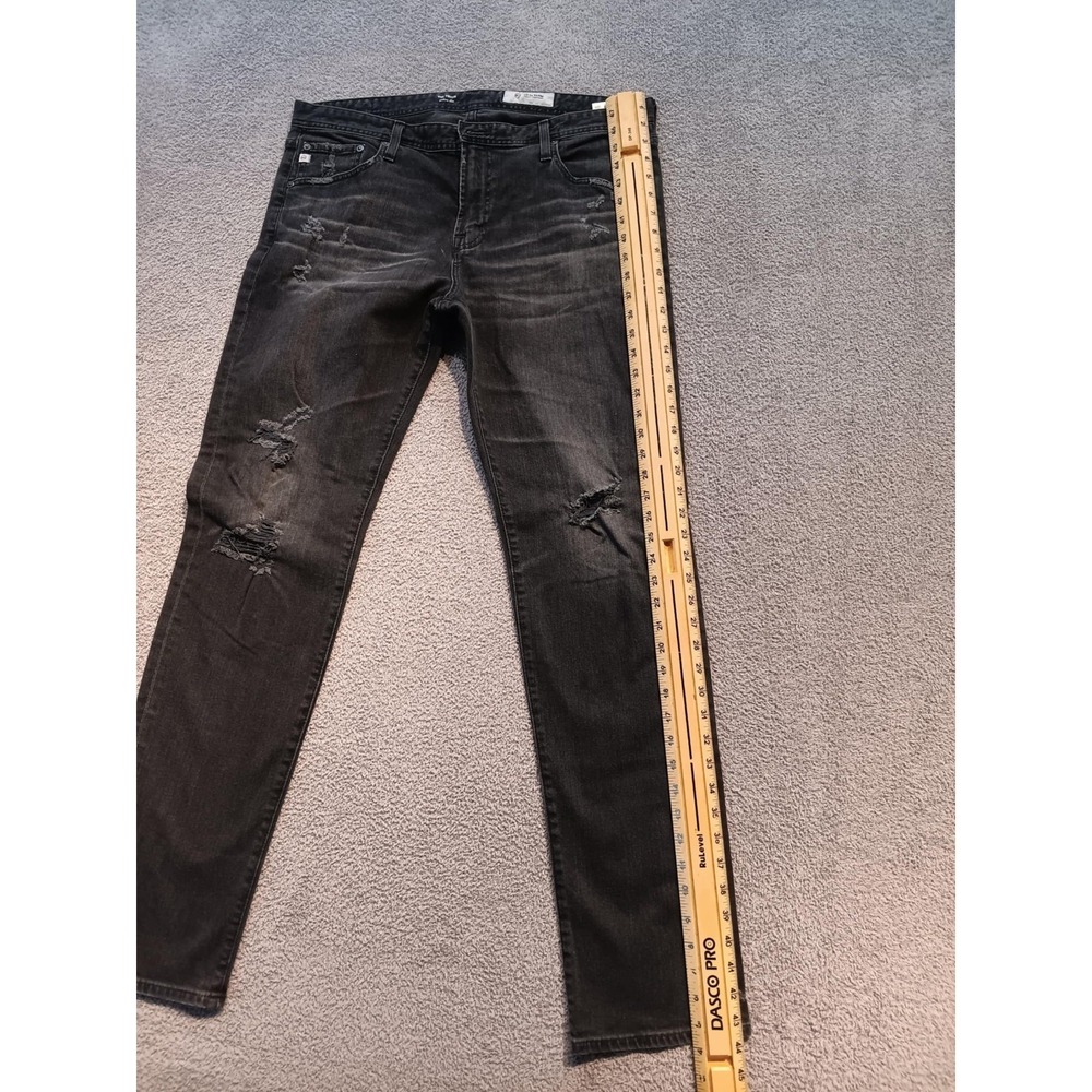 AG Adriano Goldschmied AG-ED Skinny Jeans Men's 36x34 Gray Wash‎ Distressed